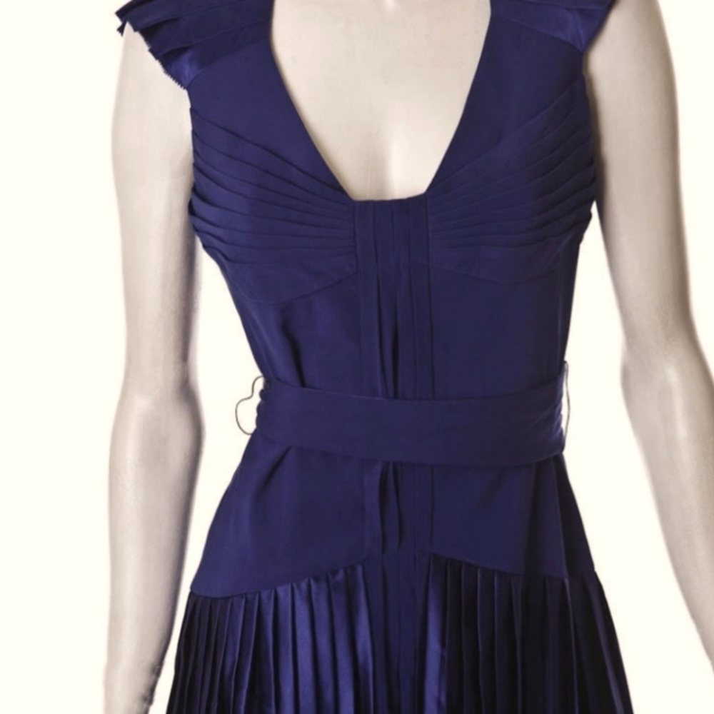 Zac Posen Navy Silk Dress